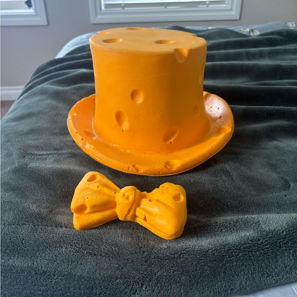 Cheese-Themed Hat and Bow Tie Set